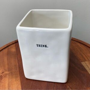 Rae Dunn THINK Ceramic Canister NWT